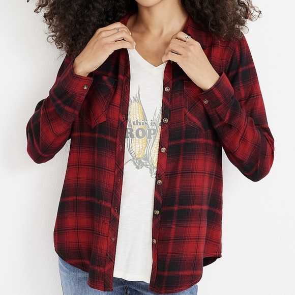 EUC Maurices Plaid Button Down - Picture 8 of 8